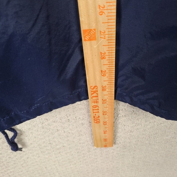 Vintage Izod Club‎ Jacket Mens Large Blue Nylon Half Zip Front Pocket Mock Neck - Picture 8 of 9